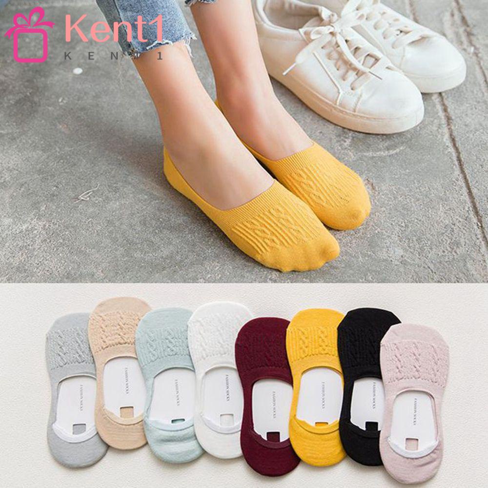 KENT1 Tất Thuyền Cotton Thoáng Khí Chống Trượt