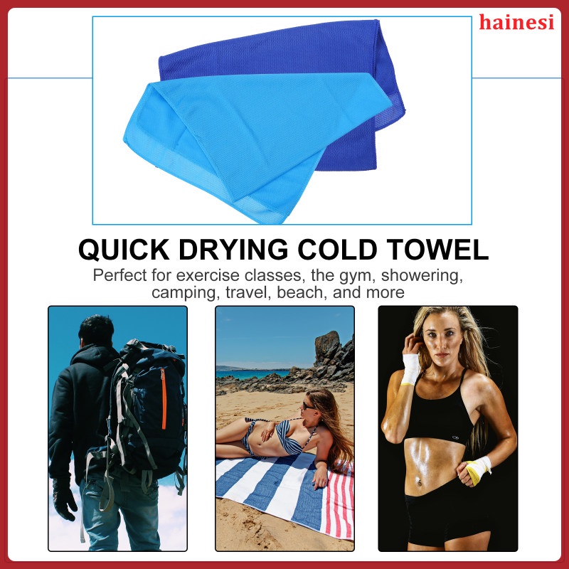 Set 2 Khăn Lau Mồ Hôi Nhanh Khô Tiện Dụng Khi Tập Gym / Thể Thao