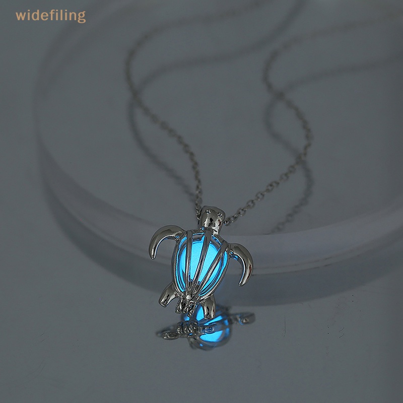 Dây Chuyền Mặt Hình Rùa Bằng Bạc 3 Màu Phát Sáng Trong Bóng Tối Thời Trang Dành Cho Nữ