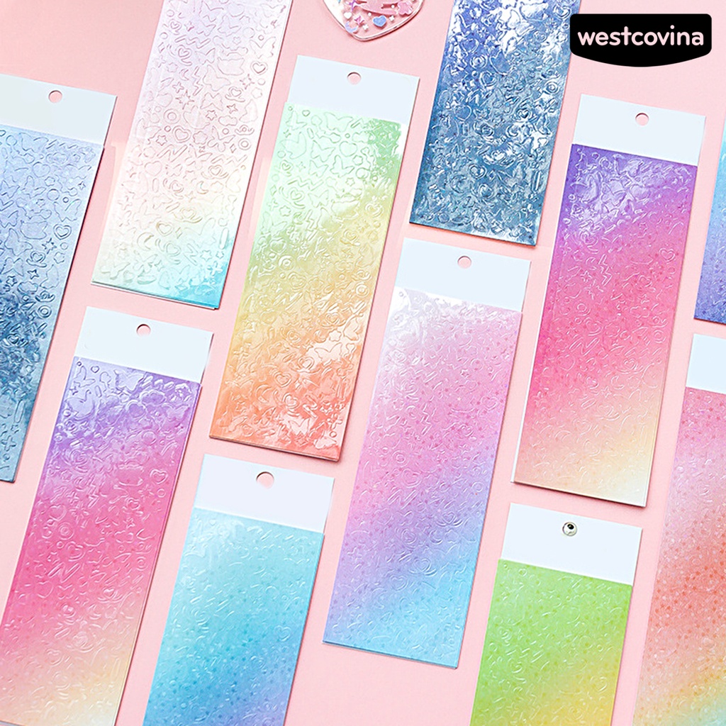[WSTN]✎Bộ 3 Miếng Dán Trang Trí Sổ Tay Lấp Lánh DIY