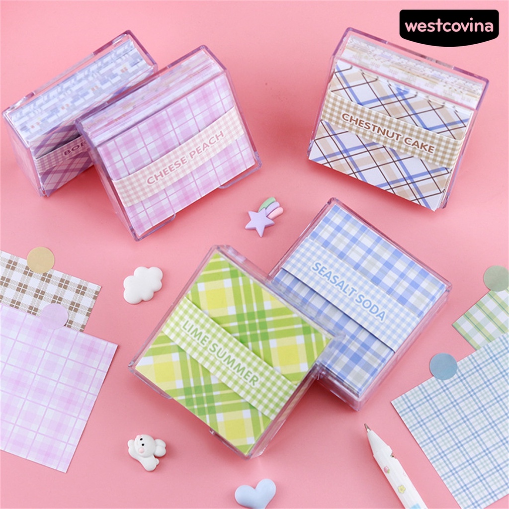 [WSTN]✎200 Giấy Ghi Chú Nhiều Màu Sắc Không Dính Có Thể Tái Sử Dụng