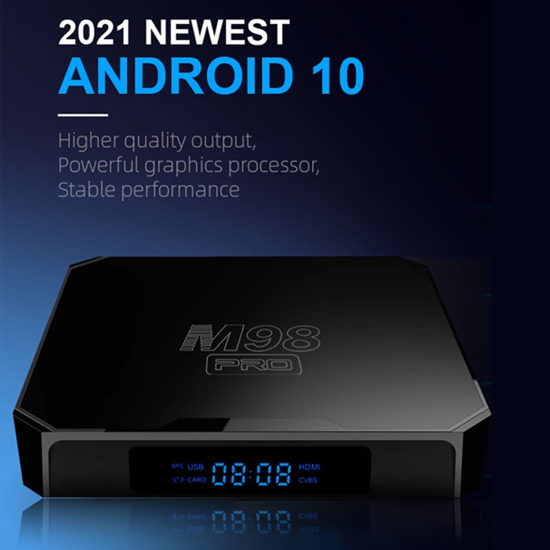 Tv Box TCS1-Candroid 10.0 M98Pro H313 2GB 16GB ATV 4K WiFi 2.4G 5G BT 5.0 Và Điều Khiển Giọng Nói TCS1