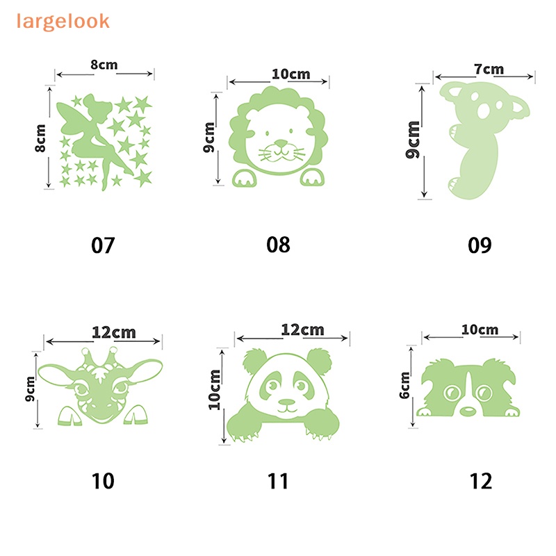 Đề Can Dán Công Tắc Trang Trí Dạ Quang Hình Thú Hoạt Hình Phát Sáng Trong Đêm