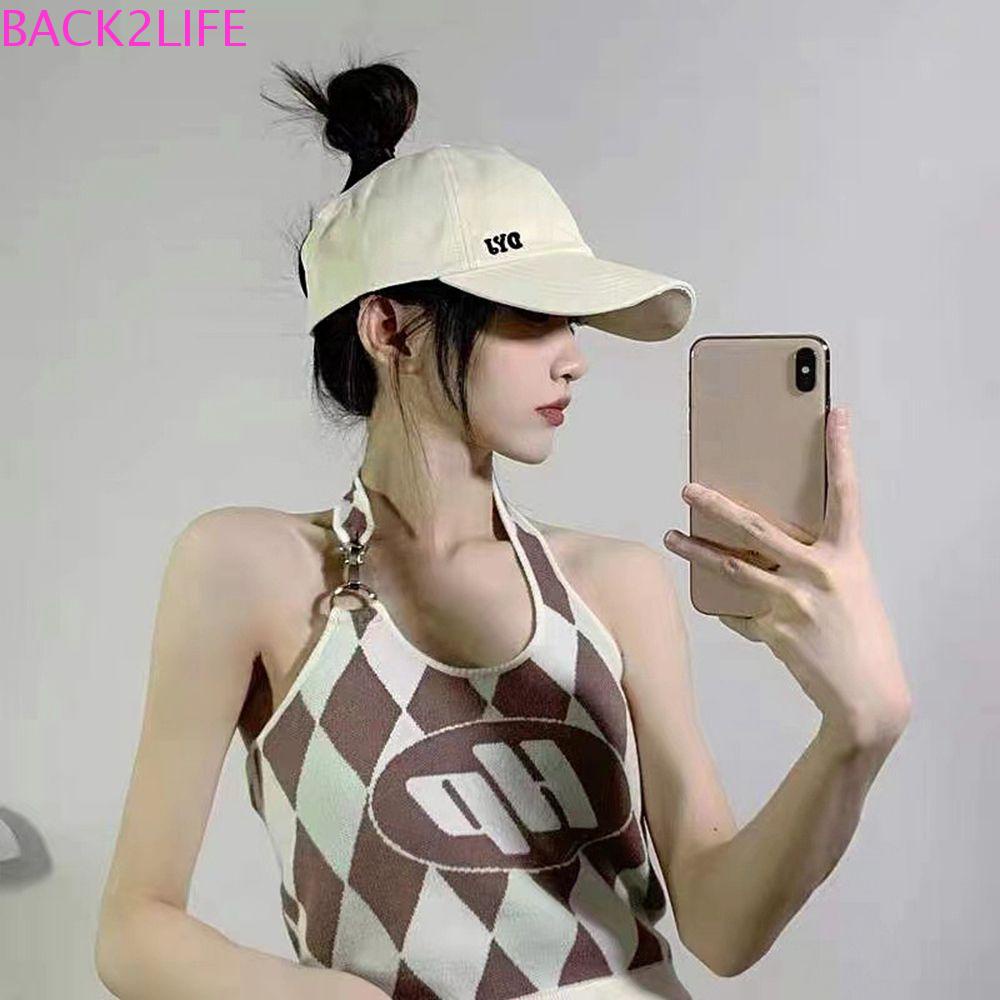 BACK2LIFE Mũ Lưỡi Trai Nửa Đầu Có Thể Điều Chỉnh Kích Cỡ Phong Cách Hàn Quốc Cho Nam