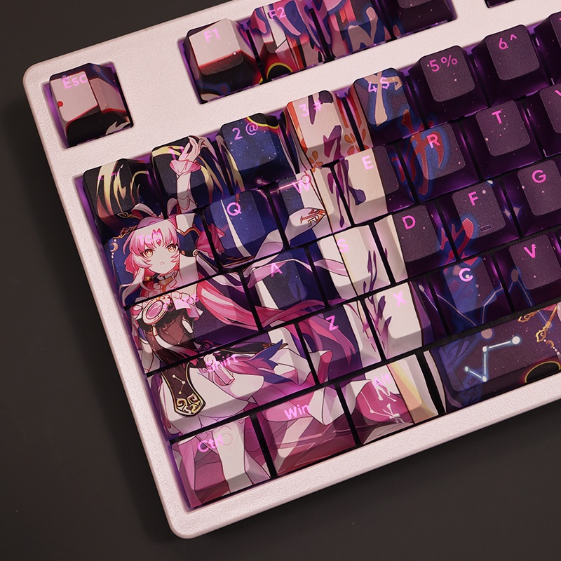 Fu Xuan Keycaps Cherry Profile Honkai Star Rail Anime PBT Nhuộm Phụ Cơ Keycap