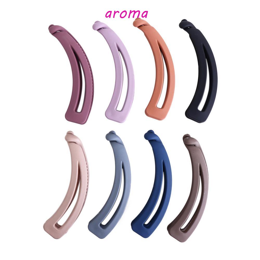 AROMA Kẹp Tóc Loại Ngắn Và Xoăn Màu Nhám Phong Cách Hàn Quốc Cho Nữ