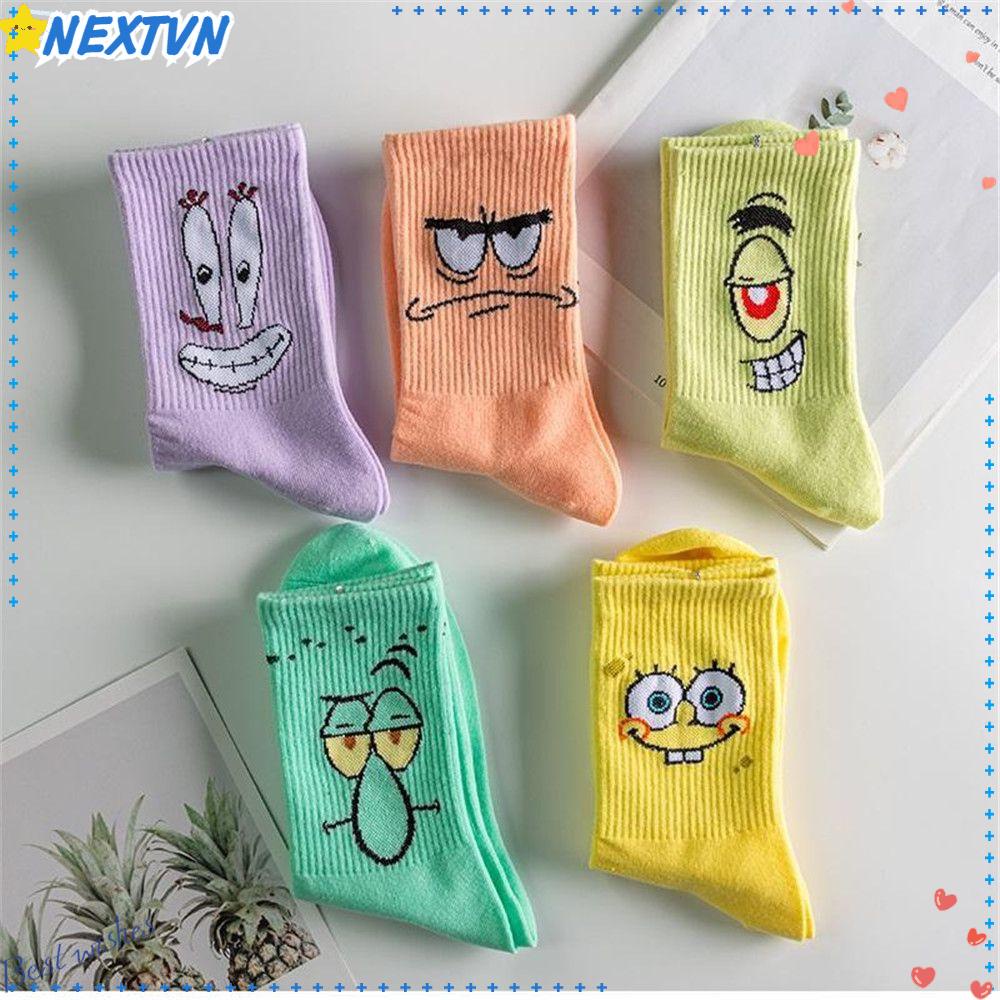 NEXTVN Vớ Giữ Nhiệt Lạnh Họa Tiết Hoạt Hình Spongebob Đáng Yêu Thời Trang