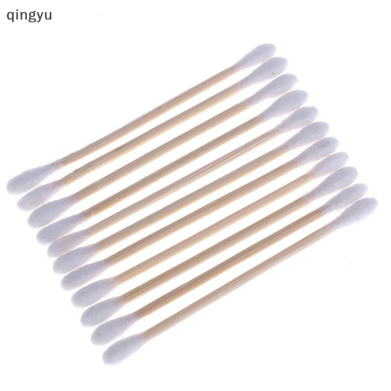 Set 100 Tăm Bông Cotton Hai Đầu Dùng Một Lần Trang Điểm Hàng Ngày