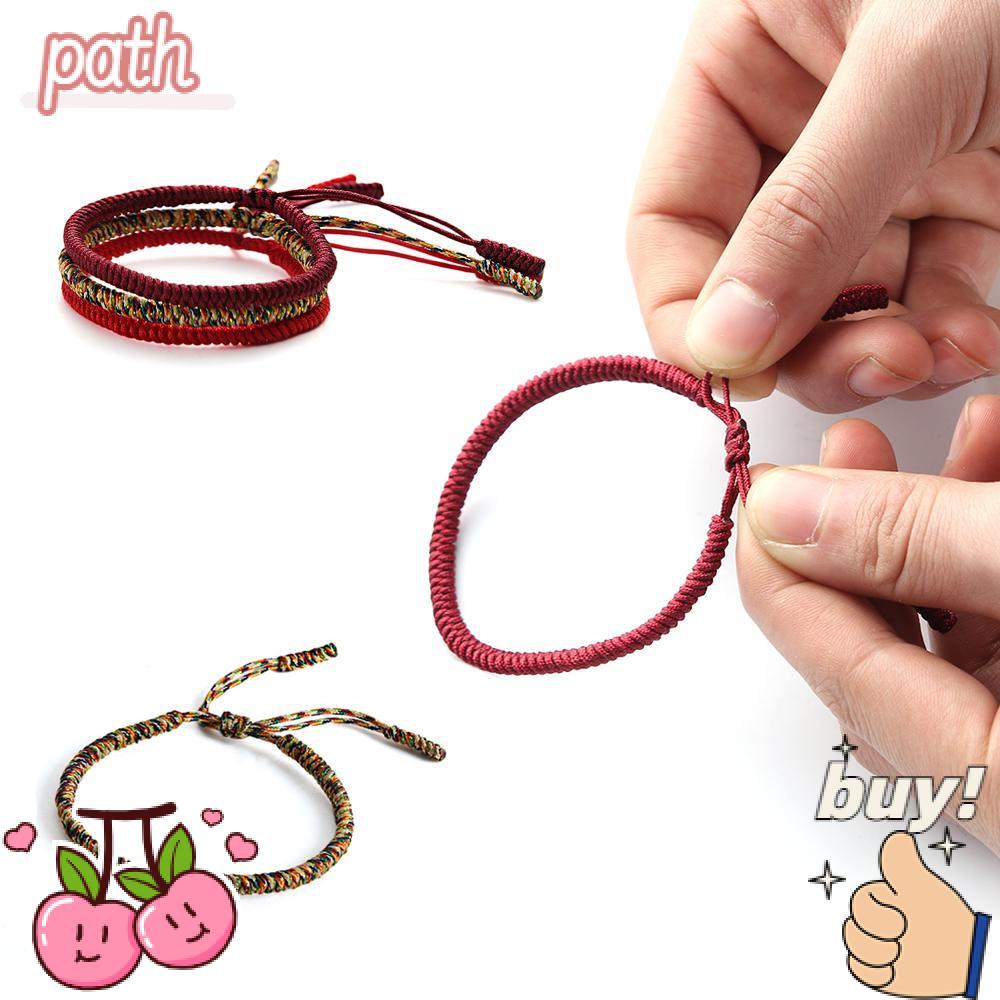 PATH Set 1 / 3 Vòng Tay Bện Dây Đỏ Thời Trang