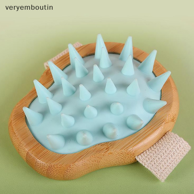 Bàn Chải Massage Da Đầu Cầm Tay Hình Tròn Tiện Lợi