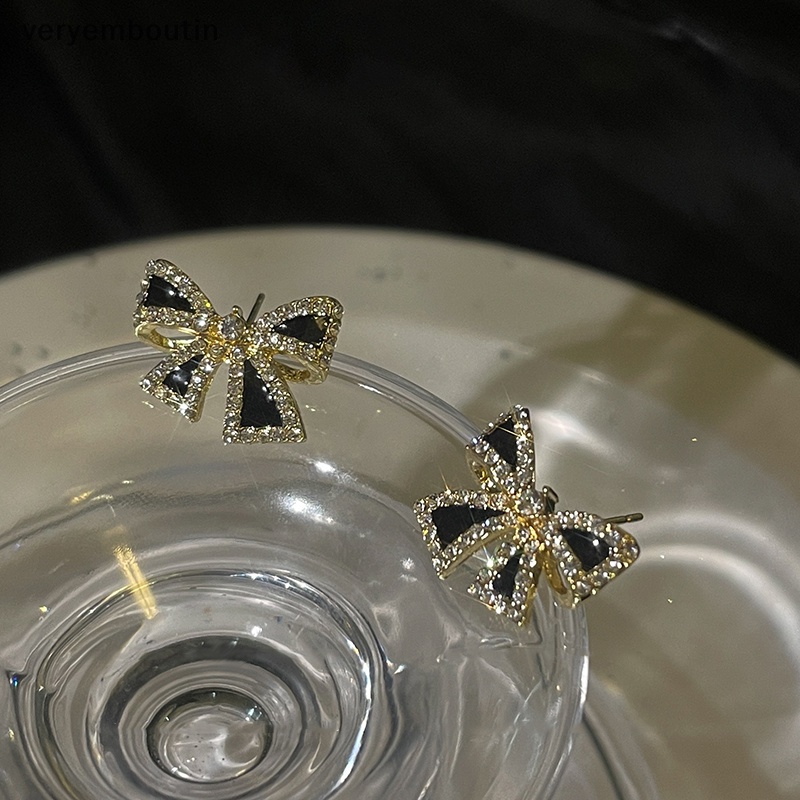 Bông Tai Hình Nơ Đính Đá Thời Trang Mới Cho Nữ