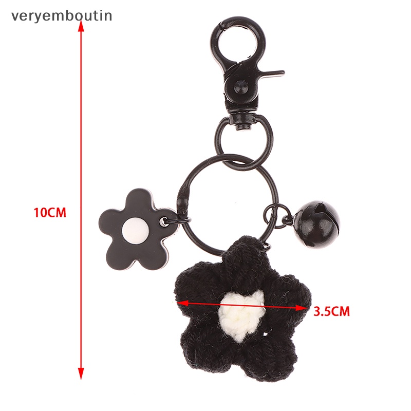 1 Móc Khóa Hình Bông Hoa Bằng Len Dễ Thương