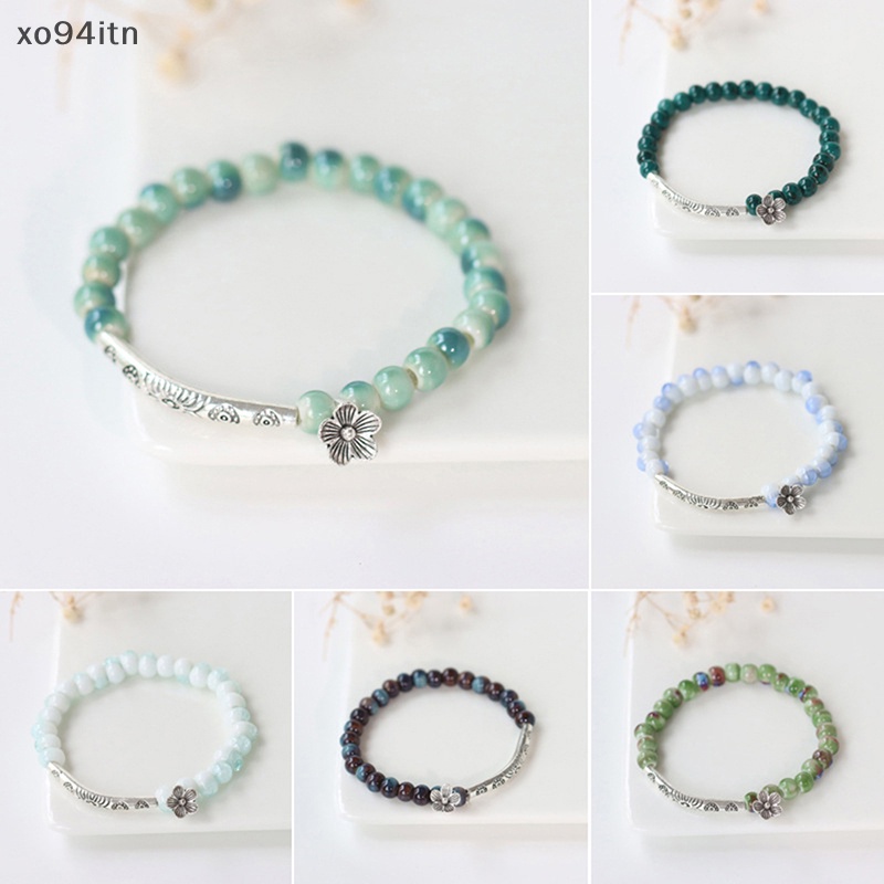 Tn Vòng Tay Hạt Gốm Nguyên Chất Nhỏ Xinh Làm Bằng Tay Nghệ Thuật Cổ Điển Thời Trang Làm Quà Tặng Cho Bạn Gái n