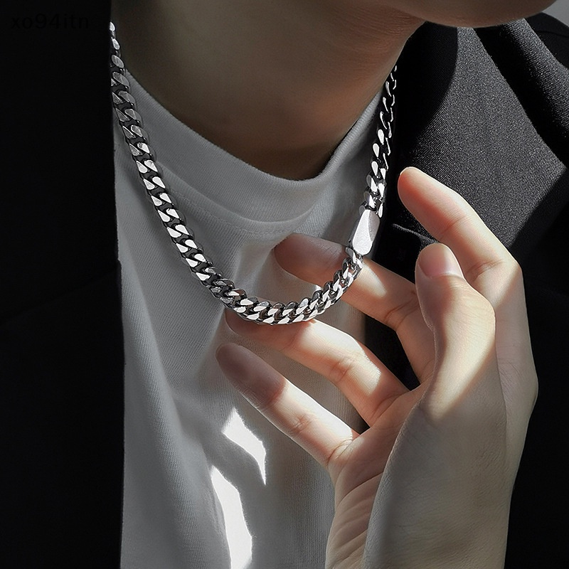 Vòng Cổ Bằng Thép Titan Mặt Đơn Giản Phong Cách Hip Hop