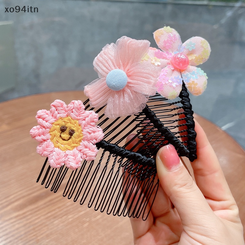 Kẹp Tóc Đính Nơ Hoa Nhỏ Xinh Xắn Thời Trang Cho Bé Gái