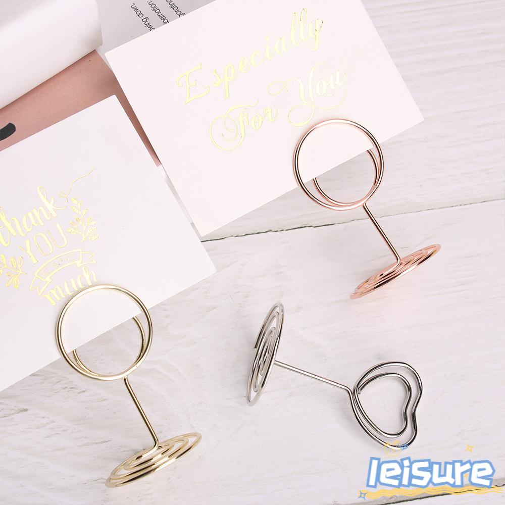 LEISURE 1 Kẹp Gắn Ảnh Cưới Màu Vàng Hồng Thời Trang