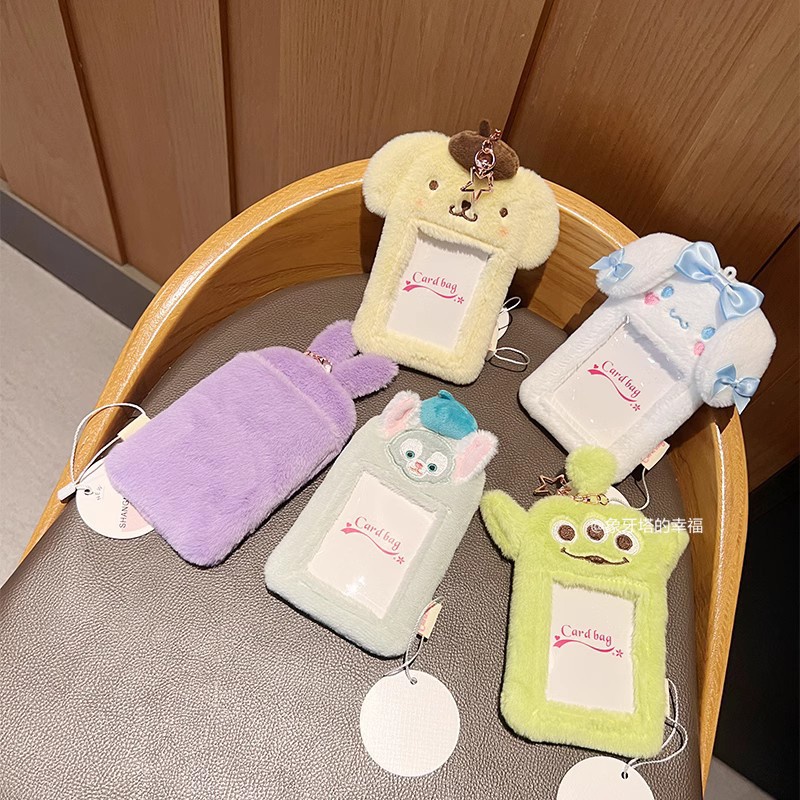 SANRIO Ví Đựng Thẻ Hình Thỏ Melody Kuromi Cinnamoroll Id Nhồi Bông Dễ Thương