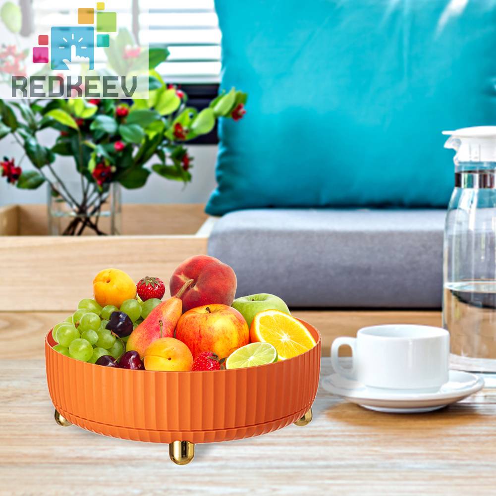 Khay Đựng Trái Cây Hình Tròn Có Thể Xoay Siêu Bền Tiện Dụng Cho Nhà Bếp