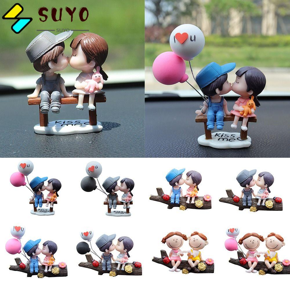 SUYO Mô Hình Cặp Đôi Bong Bóng Hoạt Hình Trang Trí Xe Hơi