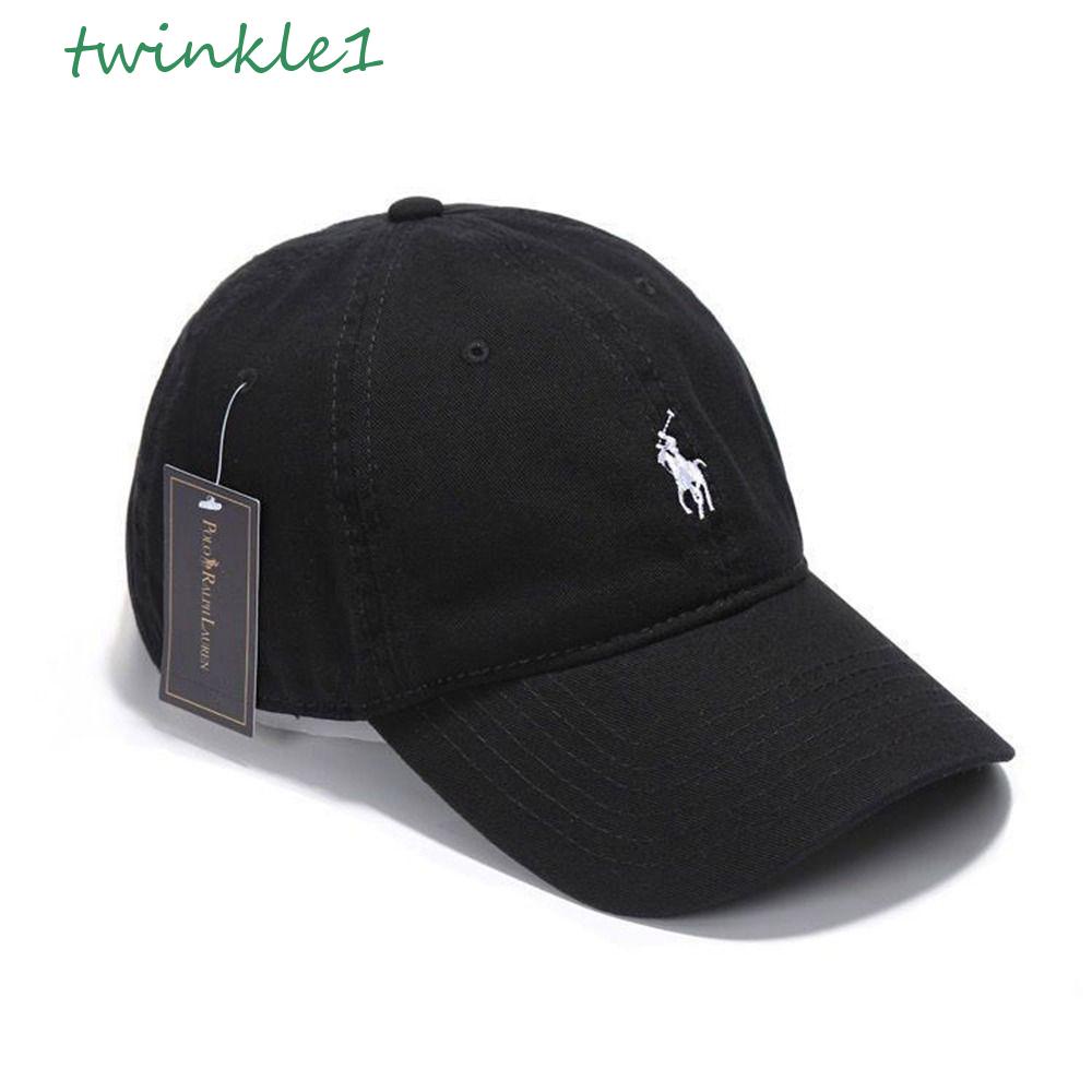 TWINKLE Mũ Lưỡi Trai Polo Chất Liệu Cotton Thêu Logo Ngựa Một Sừng Thời Trang Chống Nắng