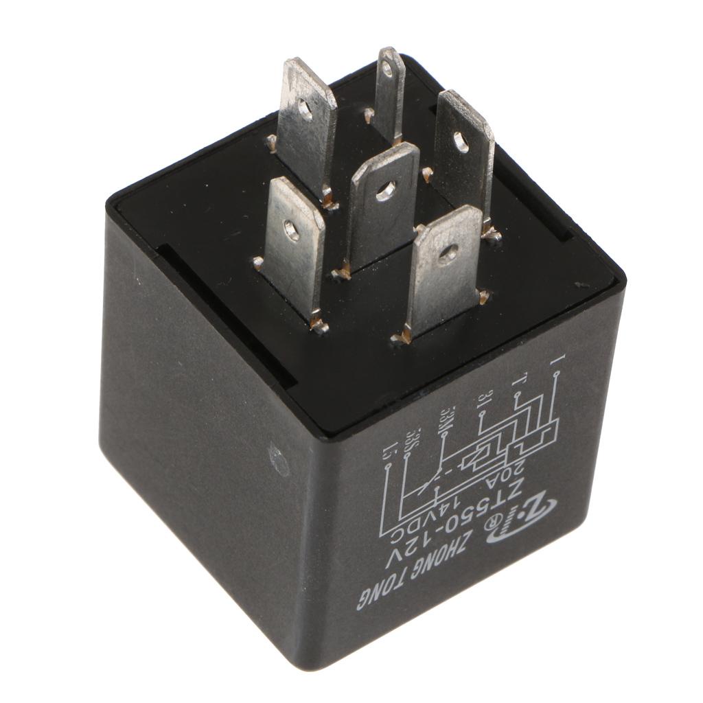 Rơ le Fenteer gạt nước kính chắn gió 6 chấu ZT603-DC12V 20A 30 * 30 * 30 * 30mm/ 1.18X1.18X1.18Inch