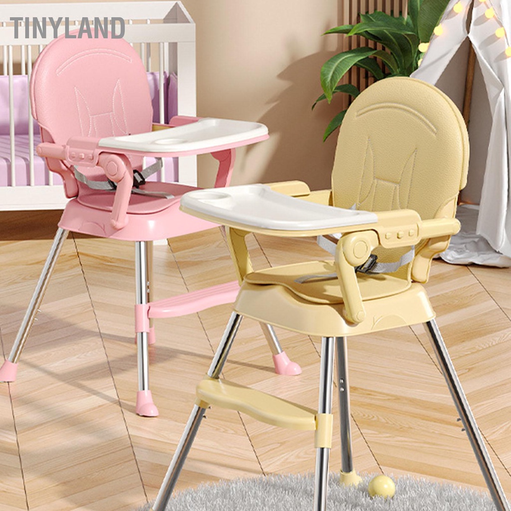 TinyLand Ghế ăn cho bé mới đa chức năng có thể gập lại ghế ăn trẻ em tại nhà ghế ăn cho bé di động