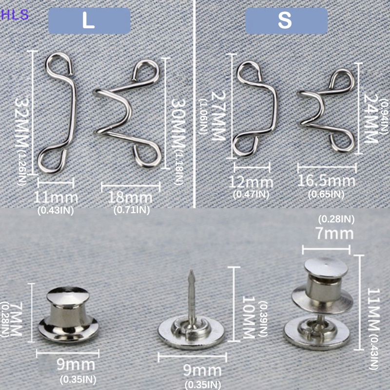 Ghim Cài Quần Jean / Váy Bằng Kim Loại Có Thể Điều Chỉnh