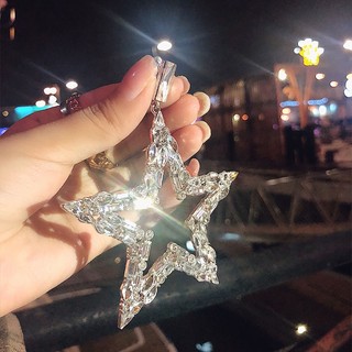 Bông tai hình ngôi sao đính đá thời trang kpop s925
