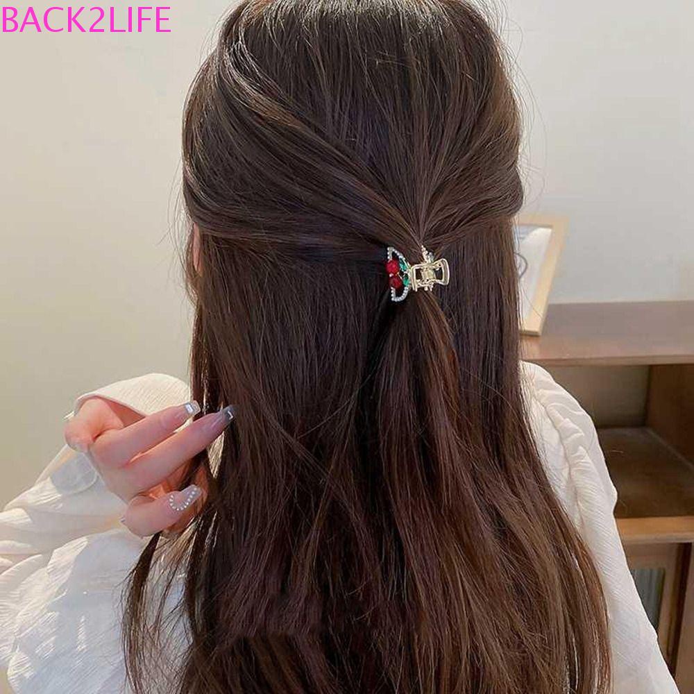BACK2LIFE Kẹp Tóc Hình Quả Cherry Xinh Xắn Cho Nữ