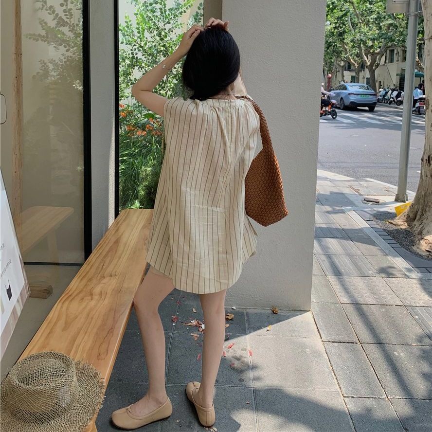 Áo Sơ Mi Không Tay Dáng Rộng Thời Trang Mùa Hè Hàn Quốc 2023