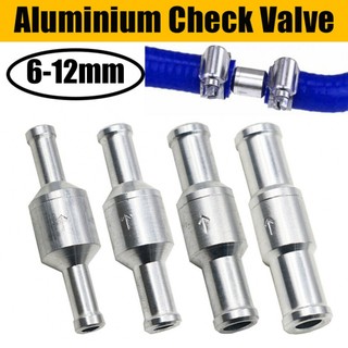 Non-return valve one-way 6/8/10 / 12mm auminium head check valve chrome inline