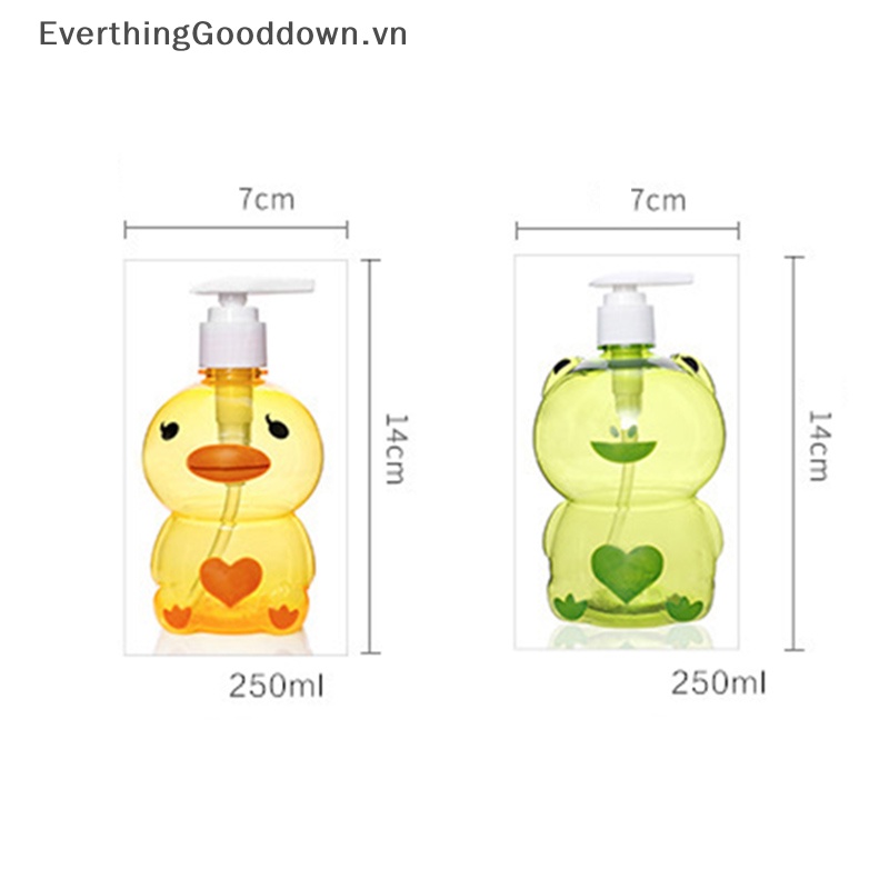 Everthinggooddown Bình Đựng Xà Phòng Dạng Nhấn Hình Động Vật / Ếch Dễ Thương 250ml vn