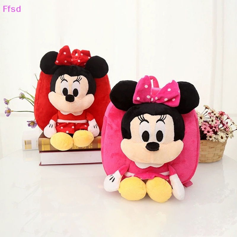 {Ffsd} Ba Lô Lông Xù Hình Nhân Vật Hoạt Hình Disney Chuột Mickey Minnie Dễ Thương Dành Cho Trẻ Em *