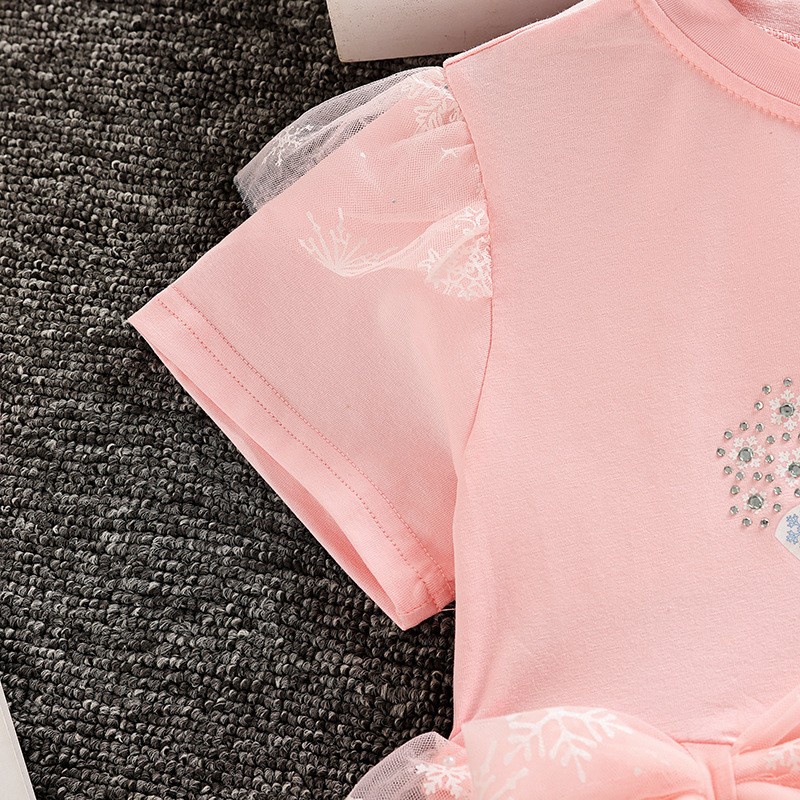 Trẻ em cô gái váy công chúa váy trẻ em cotton sequins váy trẻ em cô gái thời trang quần áo trẻ em mặc
