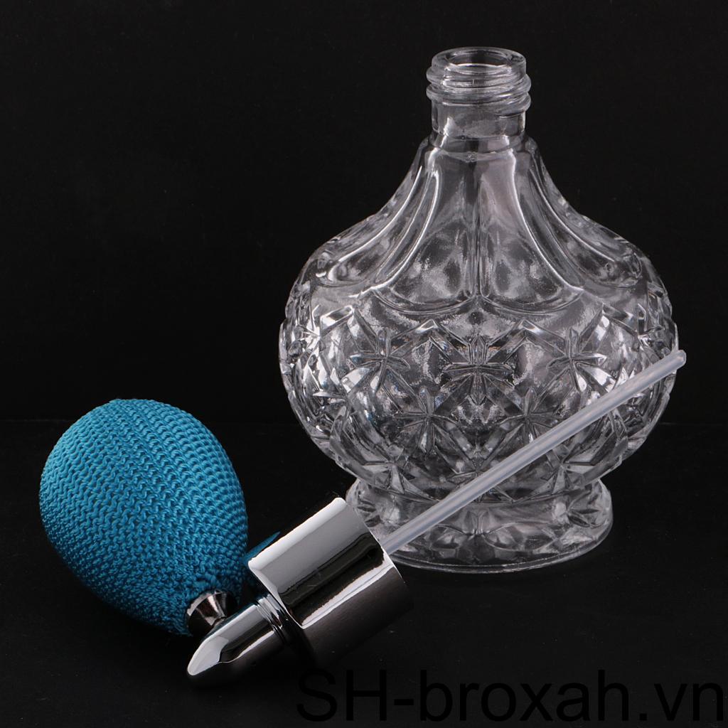 Lọ Thủy Tinh Rỗng Đựng Nước Hoa Dạng Xịt Dung Tích 100ml Phong Cách Vintage