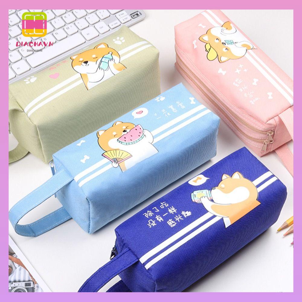 DIACHAVN Túi Đựng Bút Hai Lớp Đa Năng Sức Chứa Lớn