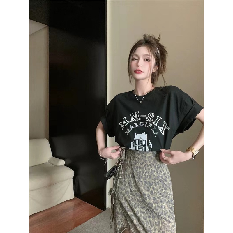 Áo Thun Tay Ngắn In Chữ M-aison 88M-argiela Thời Trang