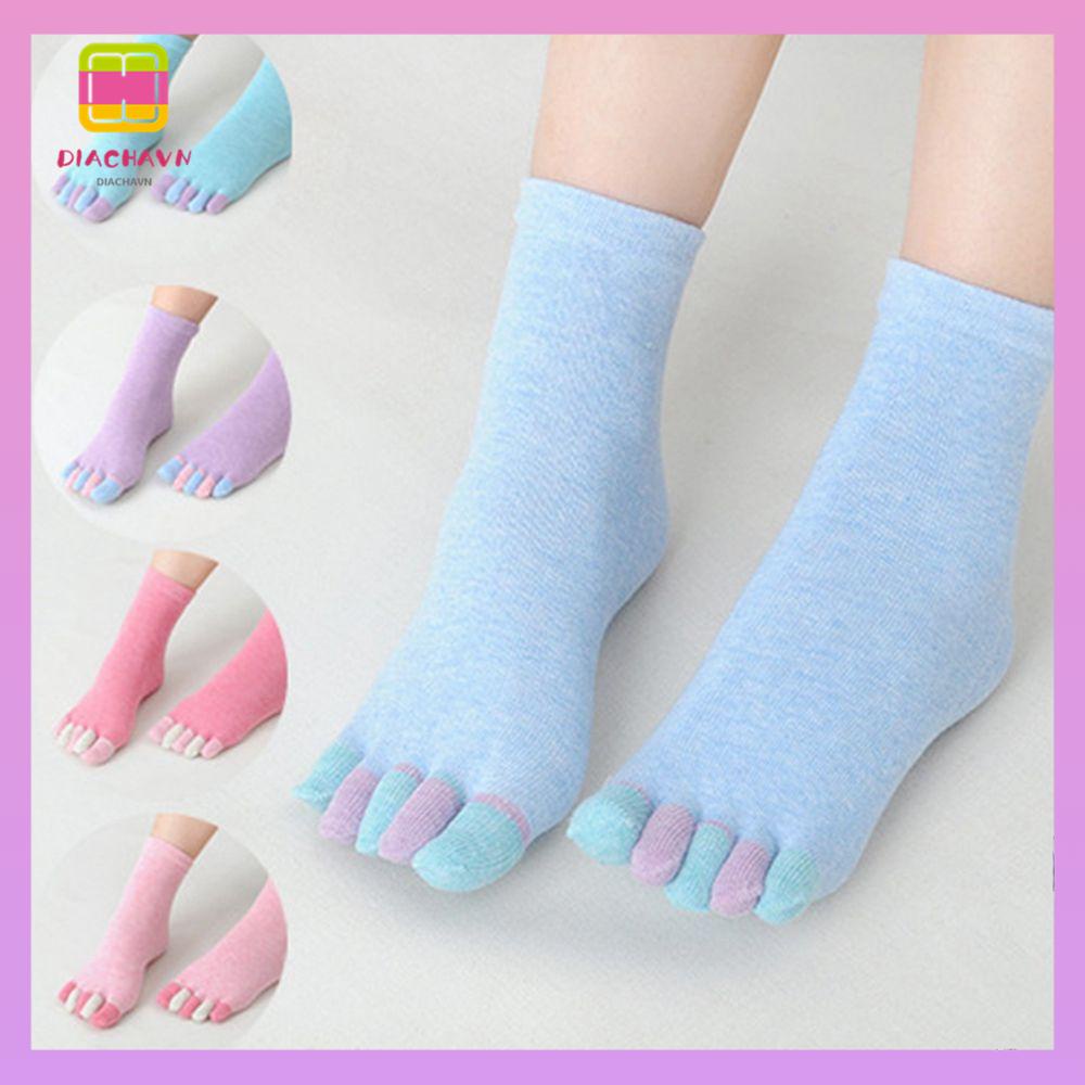 DIACHAVN Tất Cotton Xỏ Ngón Tập Yoga Thiết Kế Mới Cho Phái Nữ