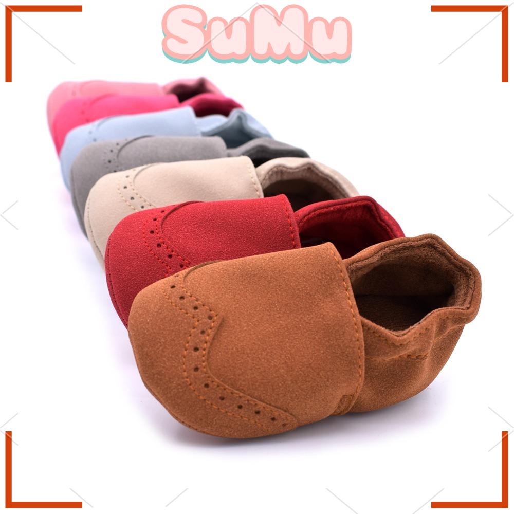 SUMU Giày Đế Mềm Chống Trượt Màu Trơn Co Giãn Dành Cho Bé Sơ Sinh