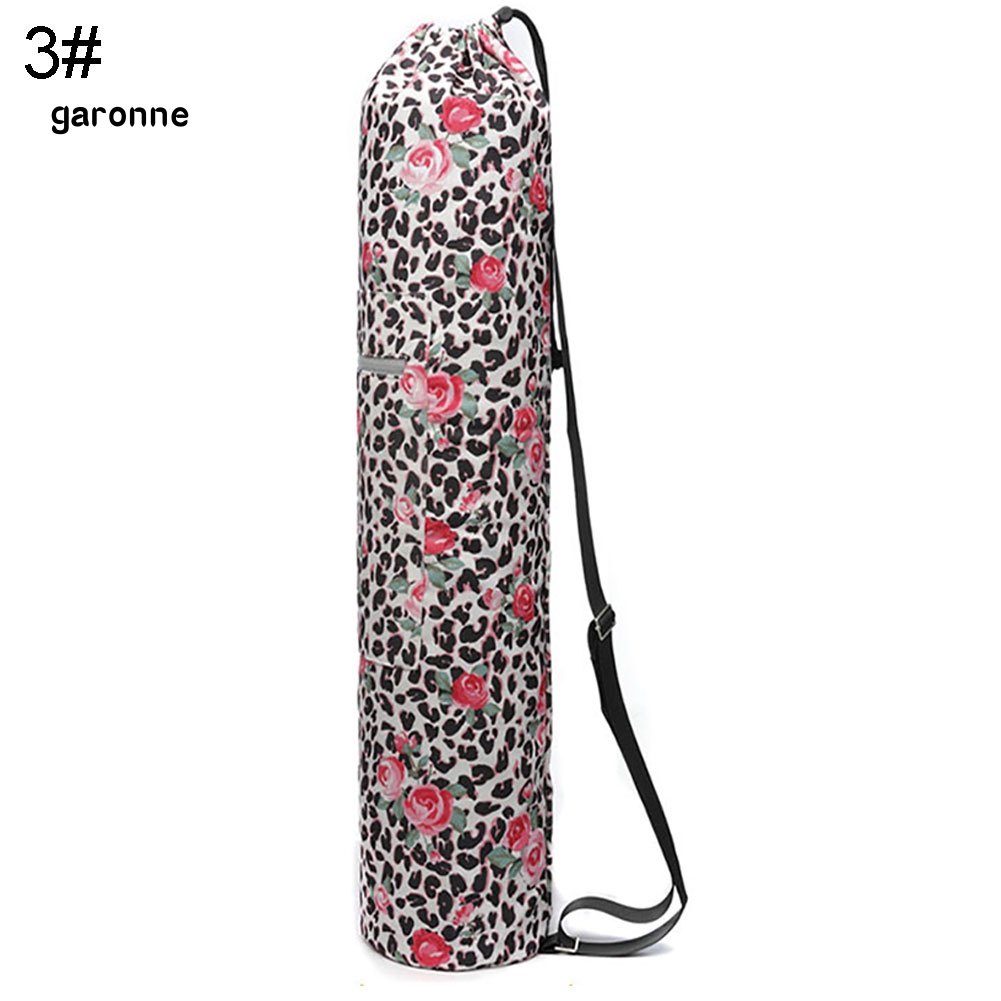 Túi Canvas Dây Rút Đeo Vai Đựng Thảm Tập Yoga / Gym In Họa Tiết