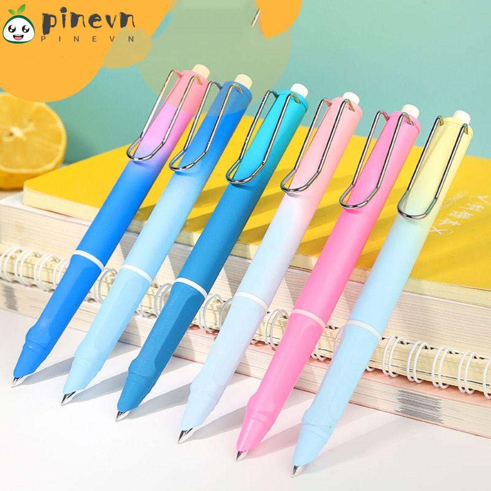 PINEVN Set 5 Đầu Bút Máy Dạng Nhấn Chuyển Đổi Màu Sắc Gradient Dành Cho Học Sinh