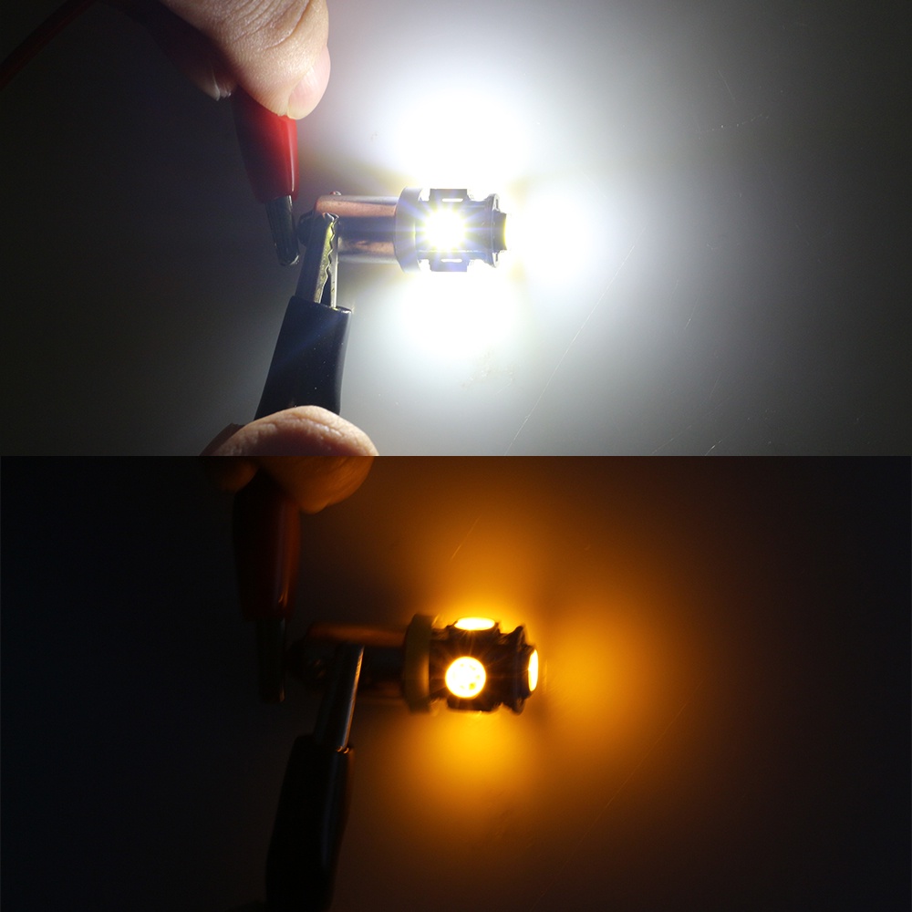 Set 10 Bóng Đèn LED BA9S T11 T4W W6W 12V 24V 5SMD Đa Dụng Dành Cho Ô Tô / Xe Tải