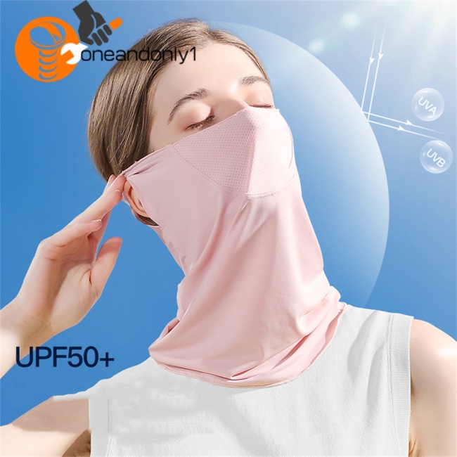 Khẩu Trang Chống Nắng Và Tia UV Bằng Lụa Lạnh Bảo Vệ Khuôn Mặt Dành Cho Bạn Nữ Khi Lái Xe