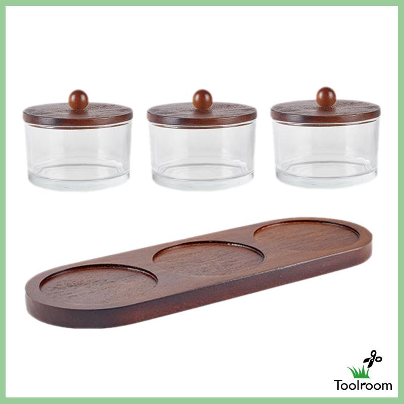 Khay Đựng Hũ Gia Vị Chia Ngăn Làm Quà Tặng Cho Tiệc Tùng