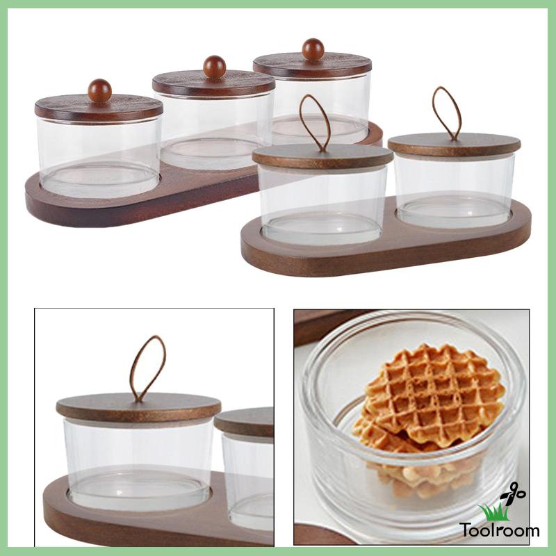 Khay Đựng Hũ Gia Vị Chia Ngăn Làm Quà Tặng Cho Tiệc Tùng