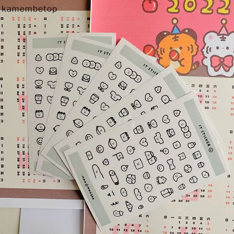 Bộ 10 Miếng Dán Trang Trí Điện Thoại / Sổ Tay Hình Động Vật Mini Dễ Thương