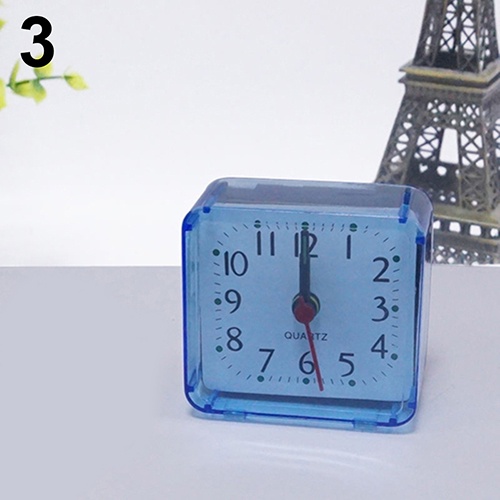 Đồng Hồ Báo Thức Để Bàn Mini Hình Vuông Nhỏ Gọn Yên Tĩnh Dùng Khi Đi Du Lịch