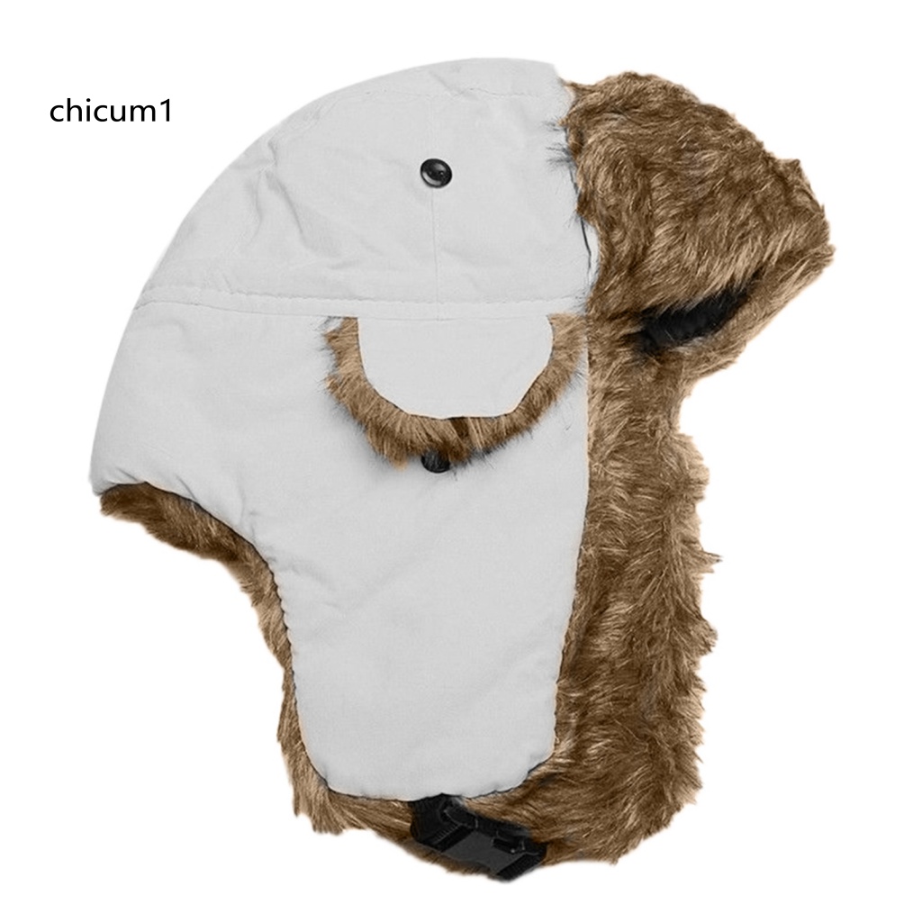 Mũ Lông Giả Chống Gió Mùa Đông Có Thể Điều Chỉnh Cho Unisex