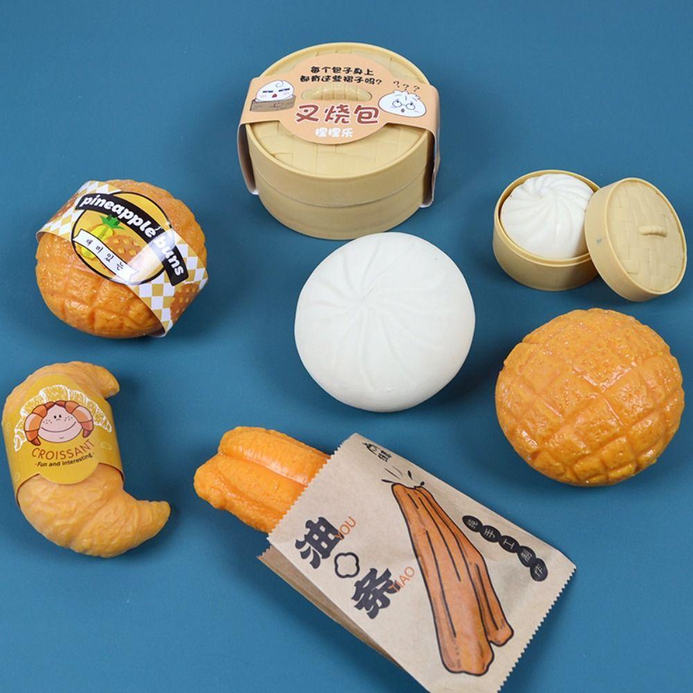 26EDIE Đồ Chơi Búp Bê Nhồi Bông Hình Bánh Bao Dứa Mềm Mại Vui Nhộn Cho Bé