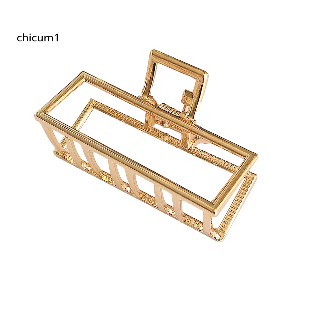 Kẹp Tóc Càng Cua Bằng Hợp Kim Chống Trượt Màu Trơn Thời Trang Cho Nữ